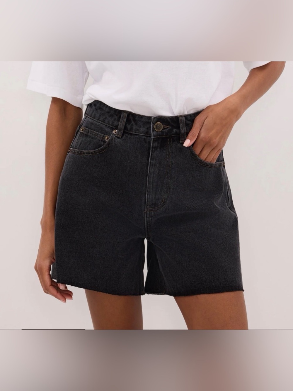 DISSH High-Rise Black Denim Shorts Black Size US 10